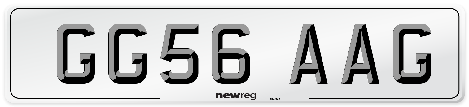 GG56 AAG Number Plate from New Reg